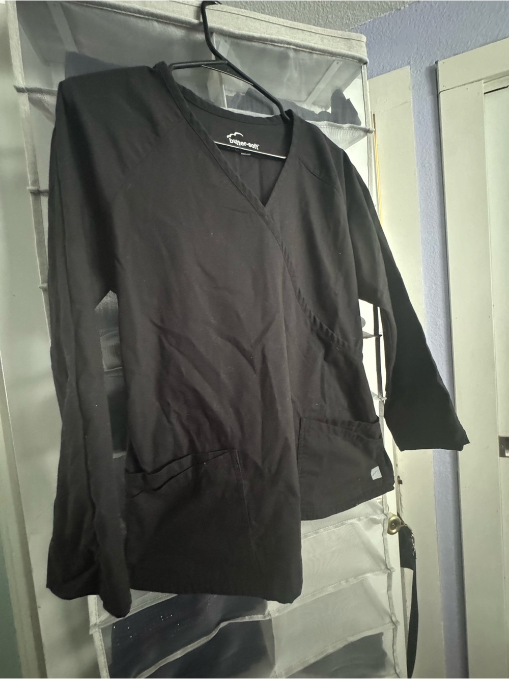 Buttersoft by UA Black Utility Scrub Jacket and pants set